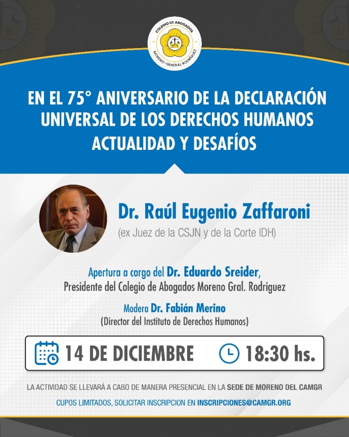 EN EL 75 ANIVERSARIO DE LA DECLARACIÓN UNIVERSAL